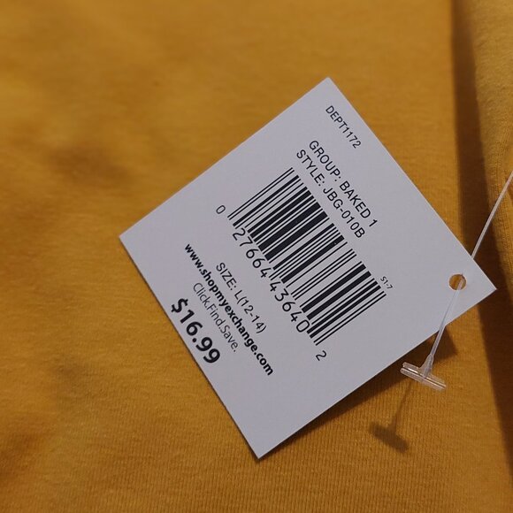 JW Styles Mustard Yellow Scoop Neck Round Bottom Top Sz L - Picture 7 of 7
